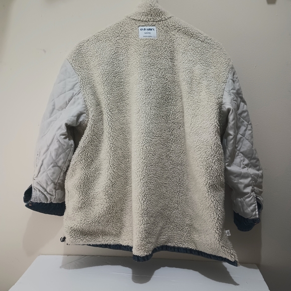 Old Navy Women's Sherpa Lined Denim Jacket Size (XLP) XLarge Petite - Picture 10 of 16